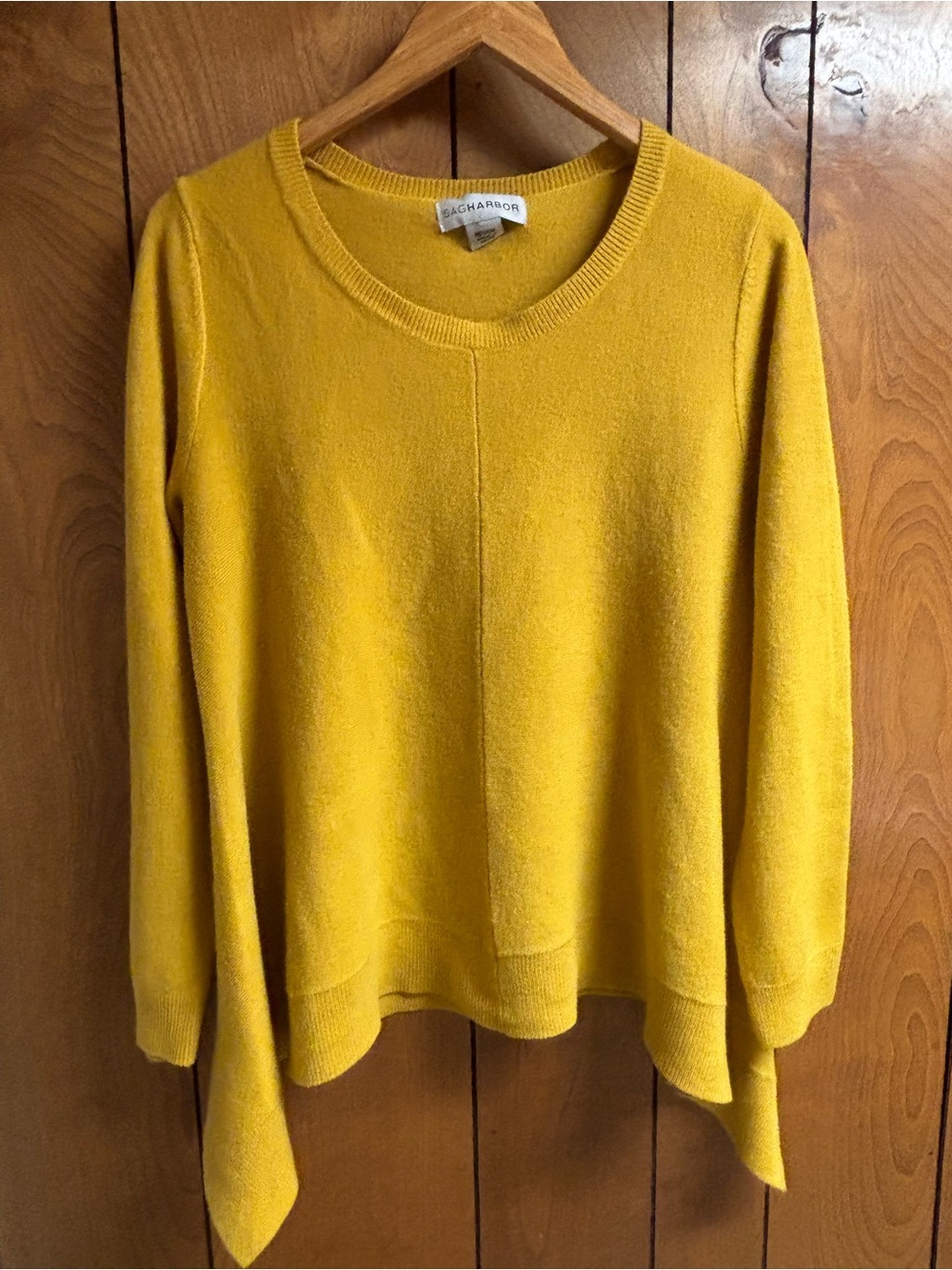 Sag Harbor Women's Yellow Crewneck Sweater